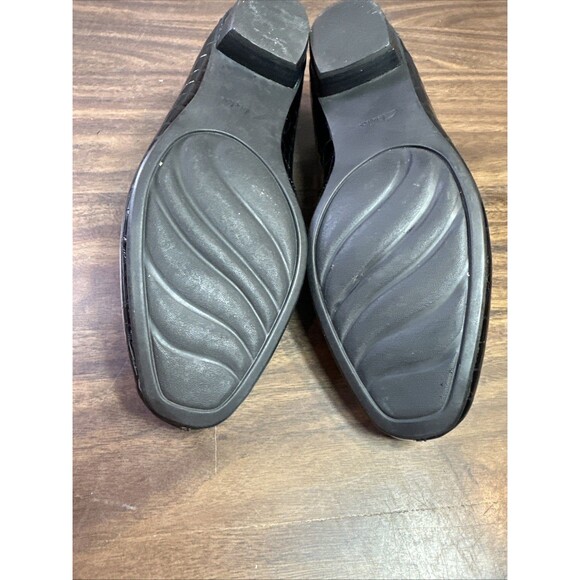 Clarks Artisan Shoes Pumps Heels Women Size 9.5N Black Patent Slip On - Picture 6 of 16